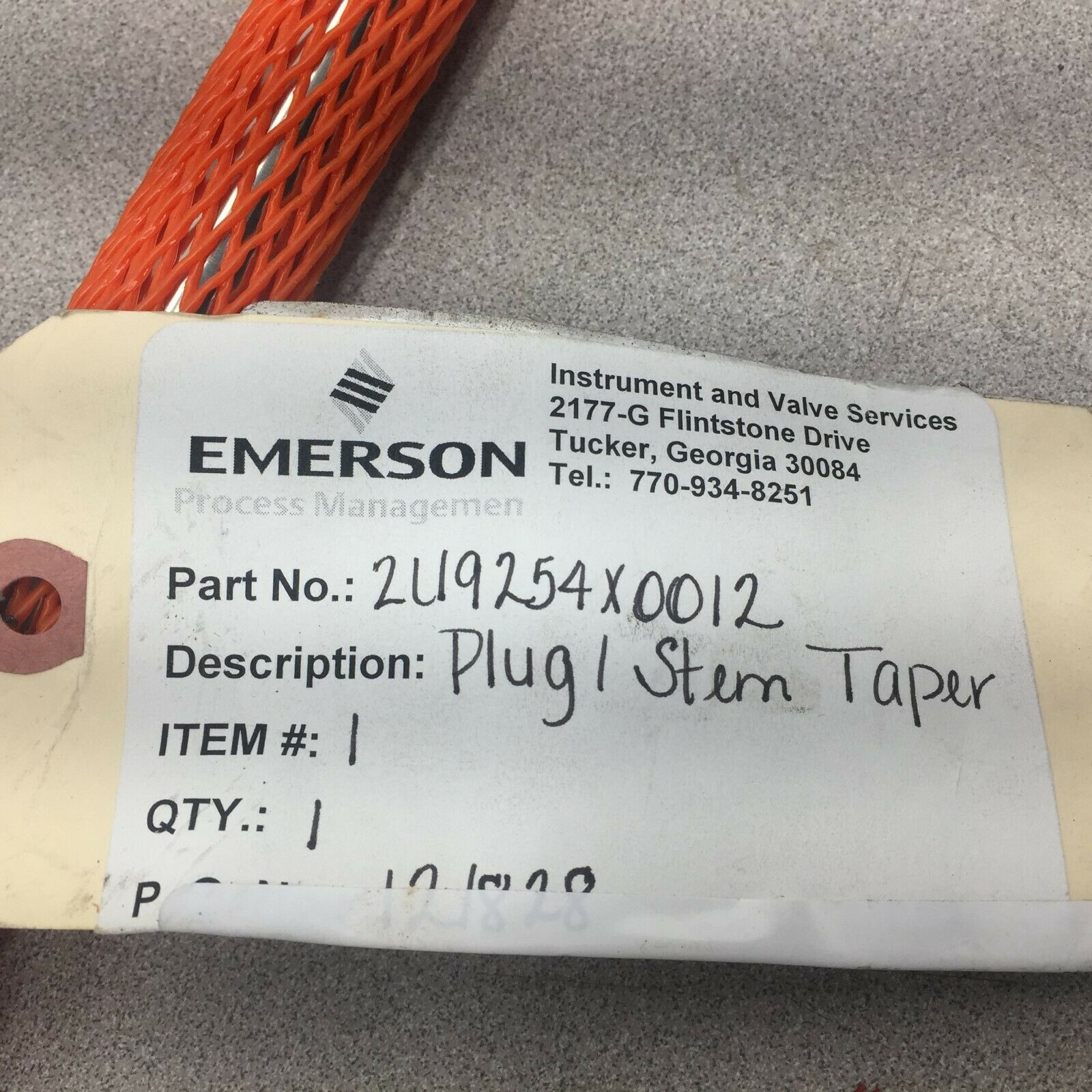 NEW NO BOX EMERSON STEM TAPER PLUG 2L19254X0012