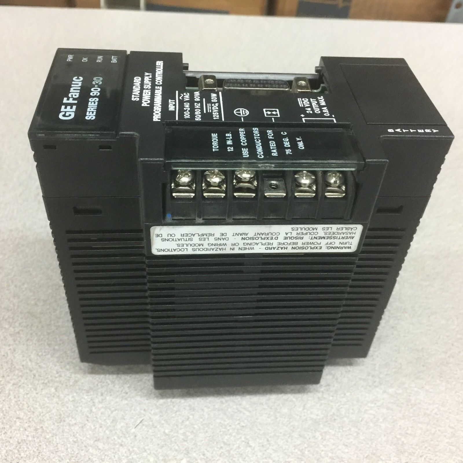 USED GE FANUC SERIES 90-60 120/240 POWER SUPPLY IC693PWR321T