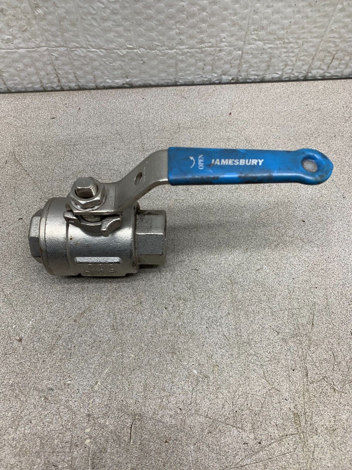 NEW NO BOX JAMESBURY 1000 CWP 1" CF8M STAINLESS BALL VALVE 6F-3600TT-B