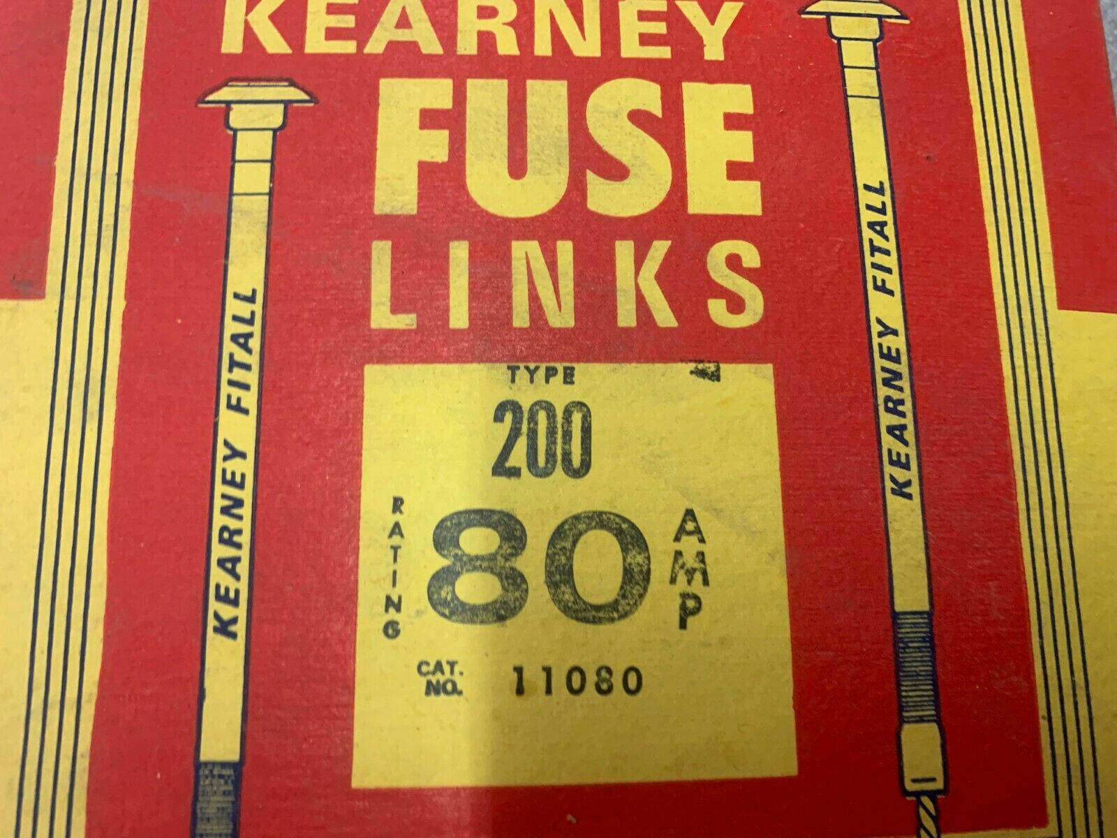 BOX OF 5 NEW IN BOX KEARNEY 80A FUSE LINKS 11080