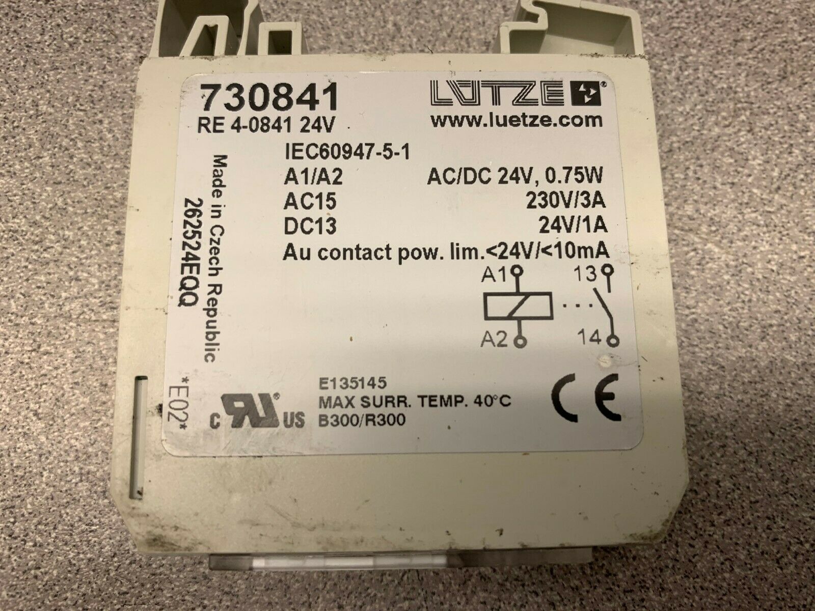 NEW NO BOX LUETZE RE4-084124V MODULE 730841