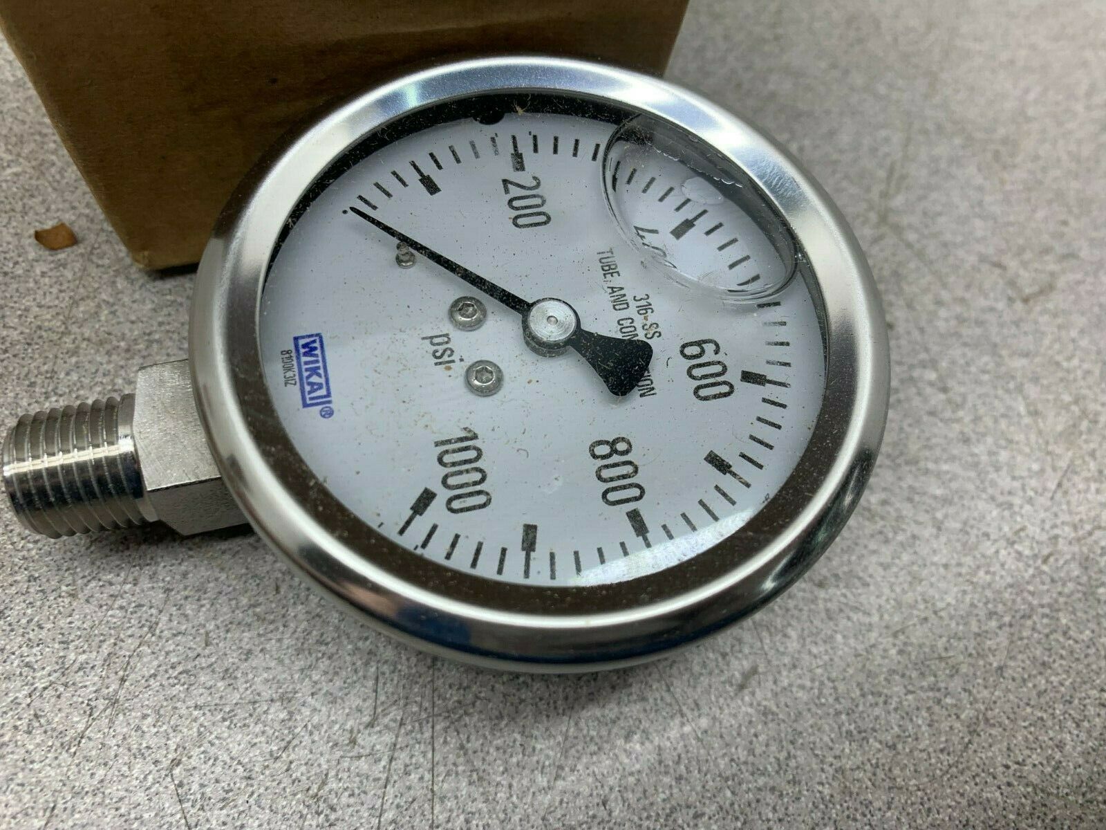 NEW IN BOX WIKA 1000 PSI 1/4NPT PRESSURE GAUGE 9833515