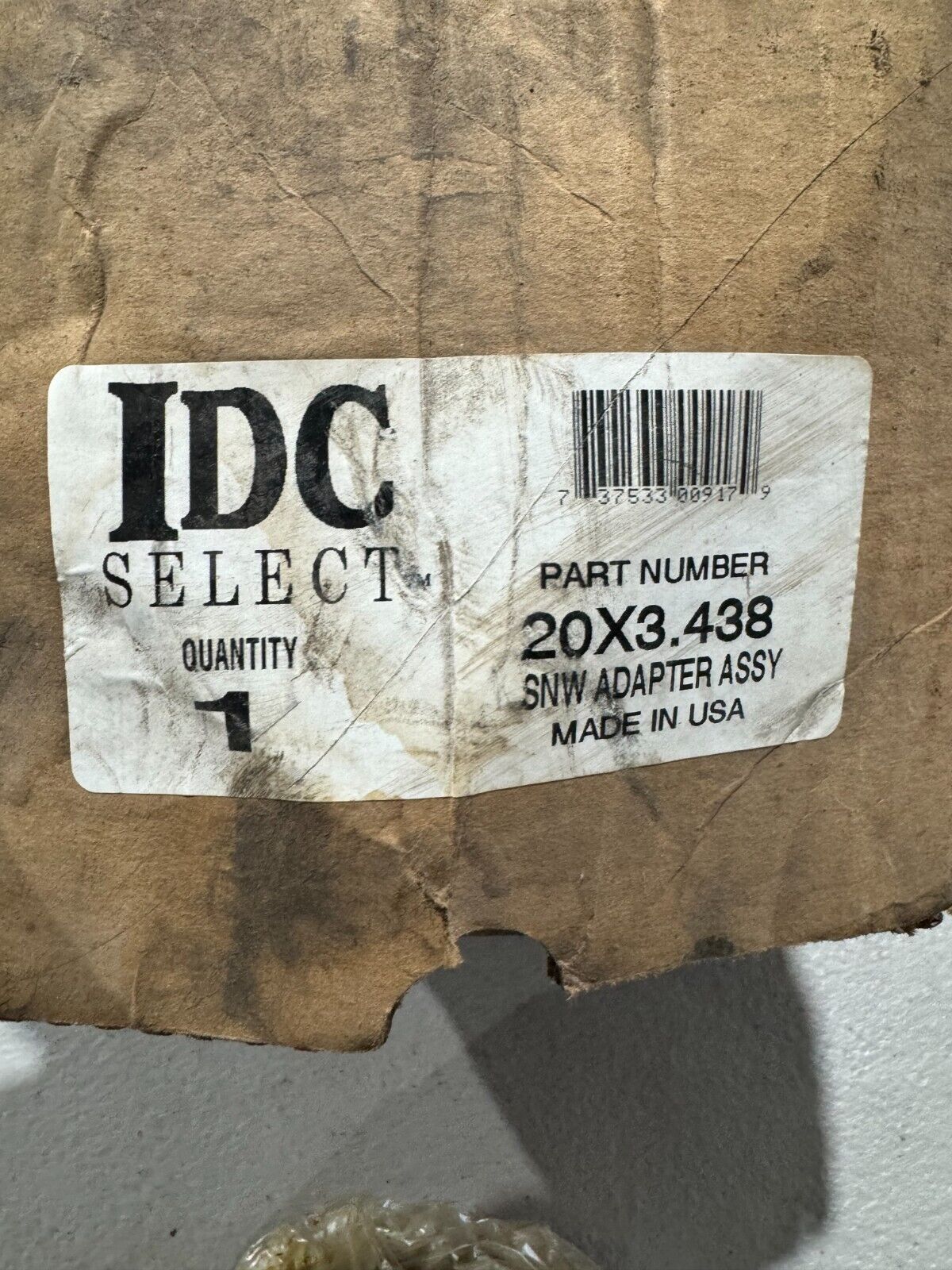 NEW IN BOX IDC SELECT ADAPTER BEARING SNW 20X3.438