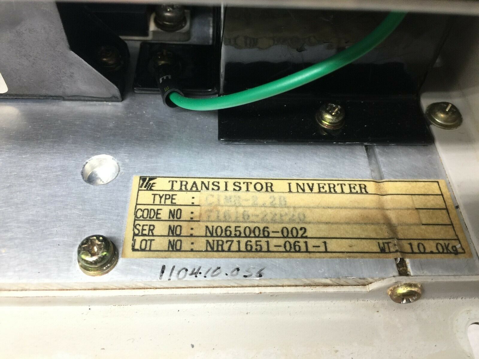 USED YASKAWA TRANSISTOR INVERTER DRIVE CIMR-2.2B / JOHB-CO7-2