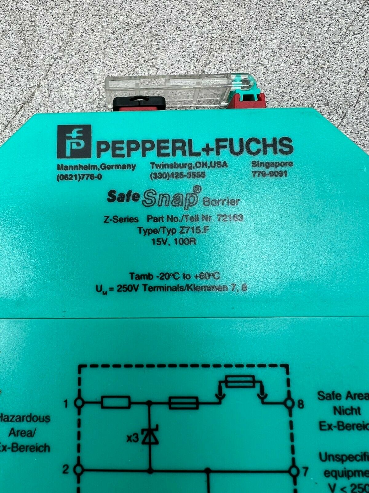 USED PEPPERL+FUCHS BARRIER MODULE 72183