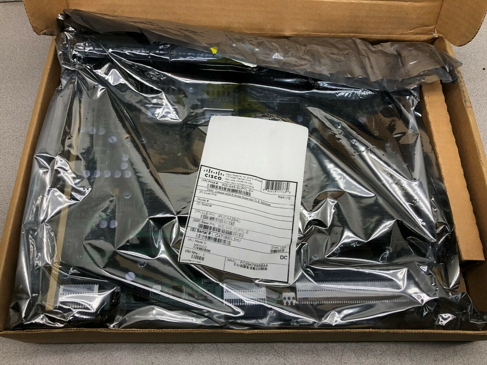 NEW IN BOX CISCO CATALIST 4500E SUPERVISOR ENGINE WS-X45-SUP7L-E=