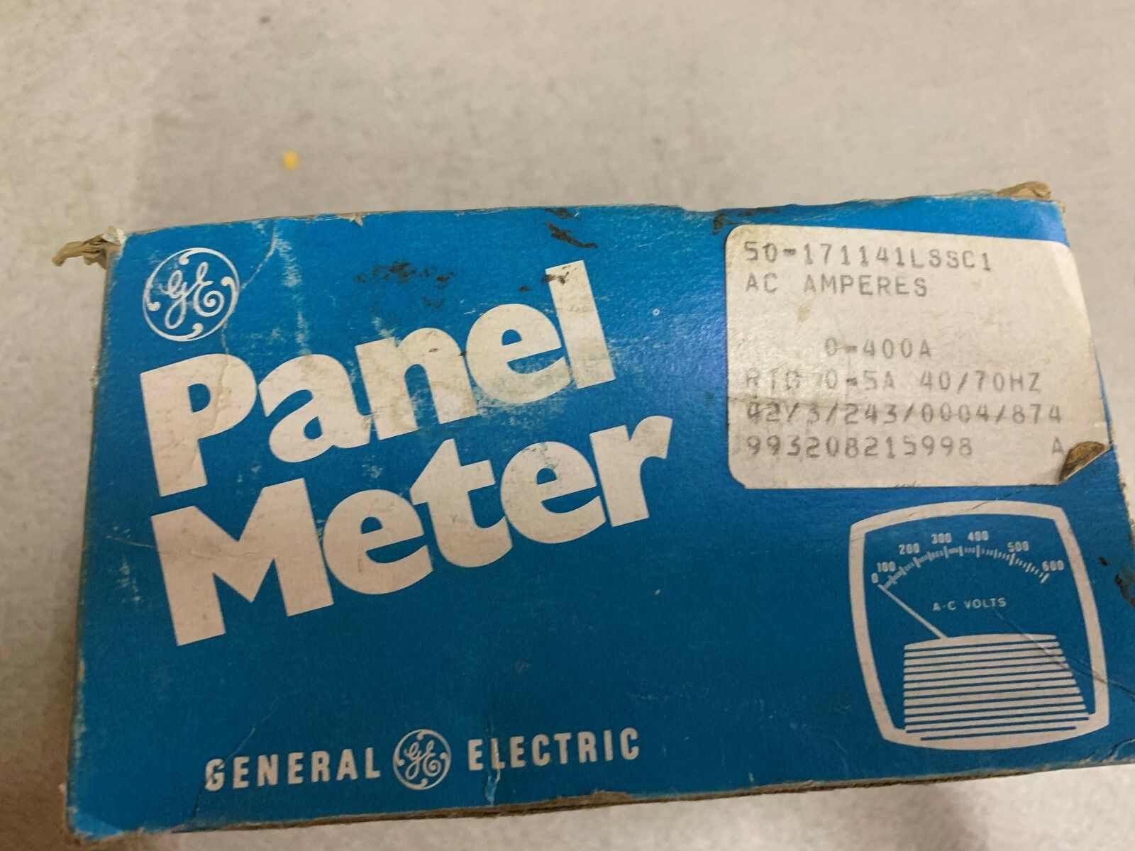 NEW IN BOX GE 0-400 AMP PANEL METER 50-171141LSSC1