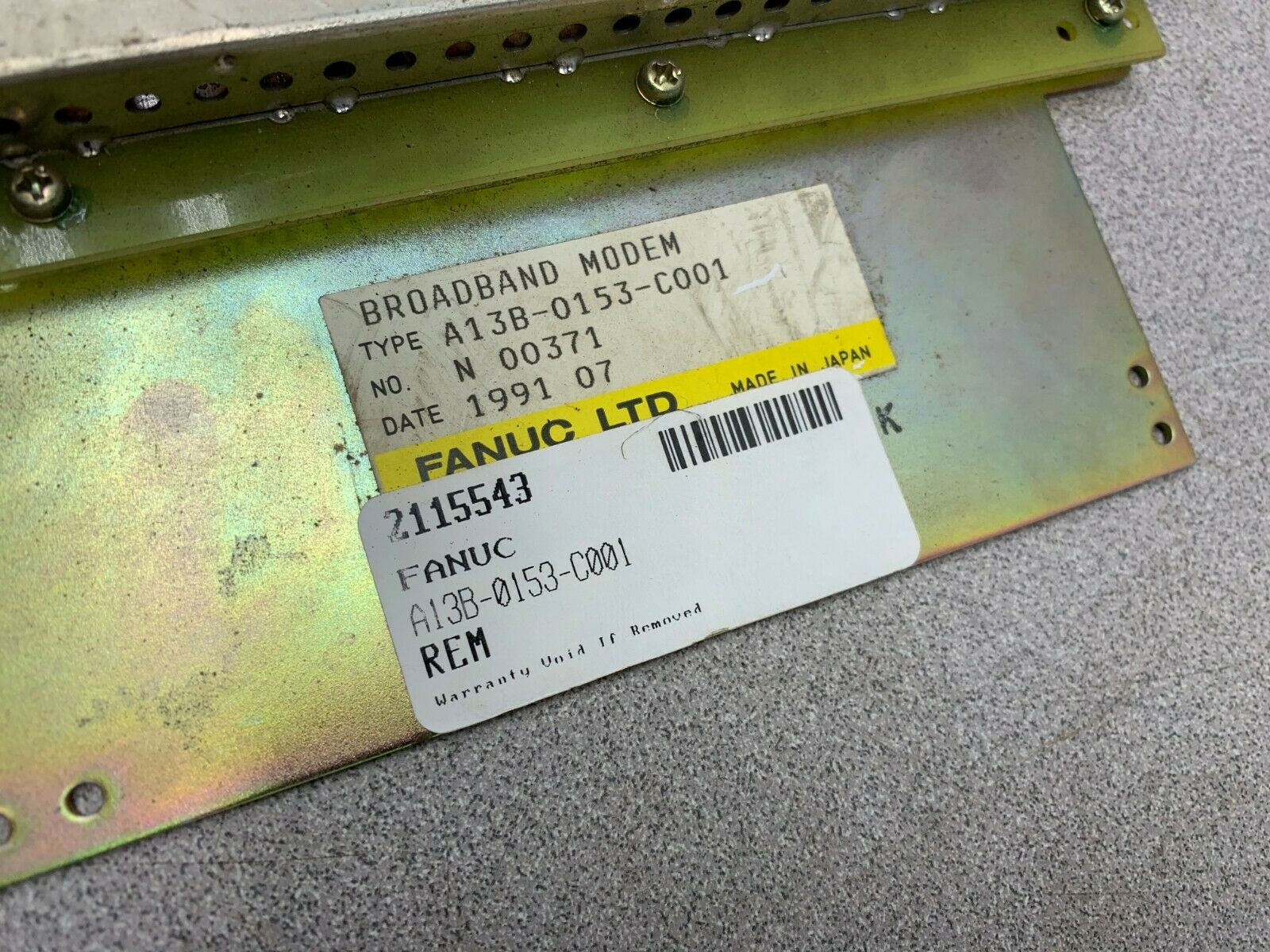 USED FANUC BROADBAND MODEM A13B-0153-C001