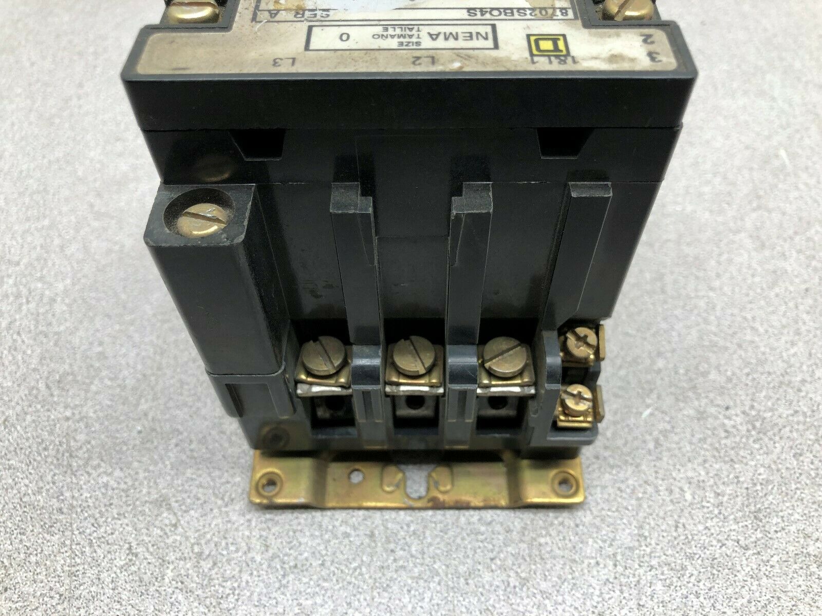 USED SQUARE D SIZE 0 120 VAC COIL 3 POLE 600 VAC MAX CONTACTOR 8702SBO4S SER A