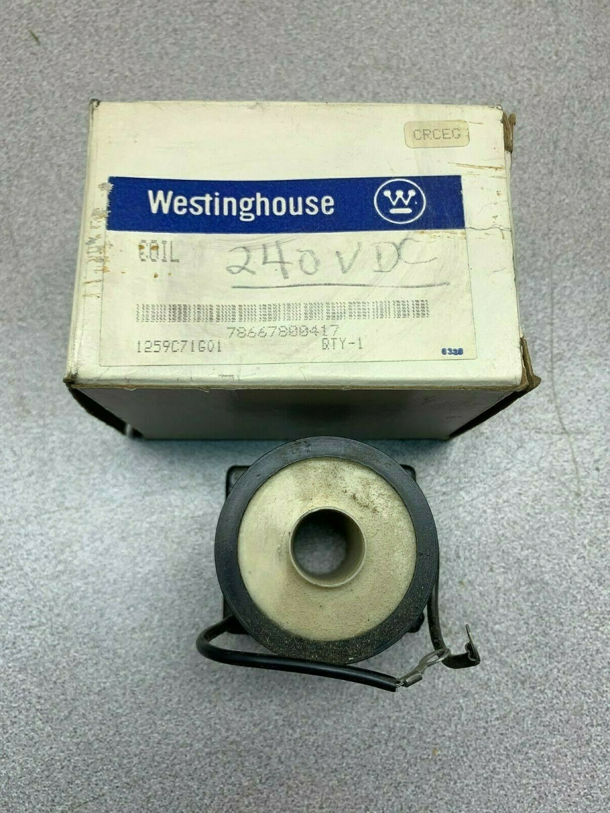 NEW IN BOX WESTINGHOUSE 240VDC. COIL 1259C71G01