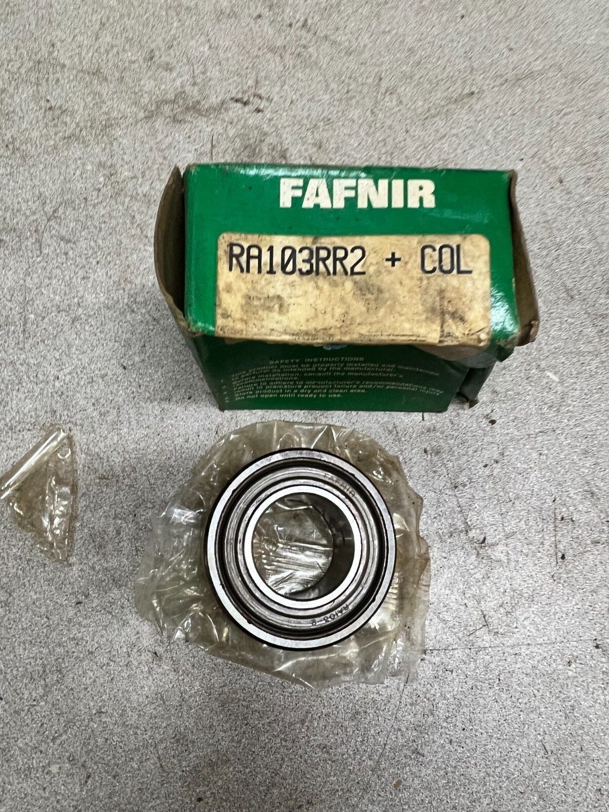 NEW IN BOX FAFNIR BALL BEARING RA103RR2+COL