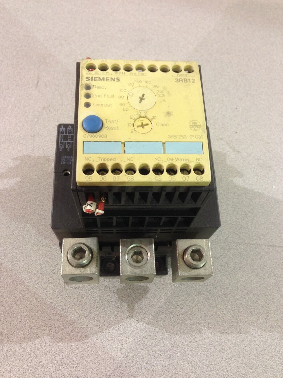 USED SIEMENS OVERLOAD RELAY 3RB1253-OFG31   0FG31   (E12)