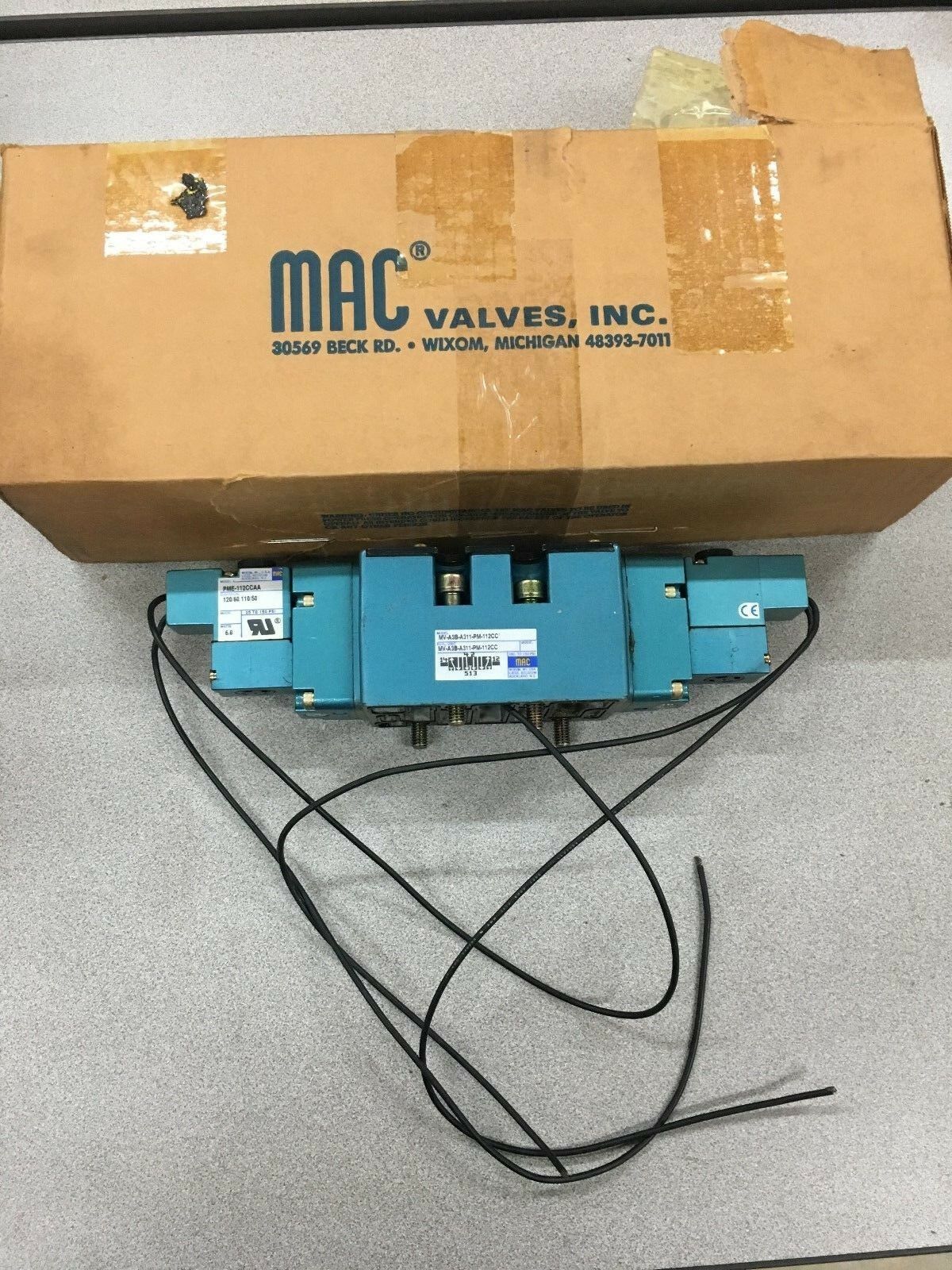 NEW IN BOX MAC PNEUMATIC VALVE MV-A3B-A311-PM-112CC