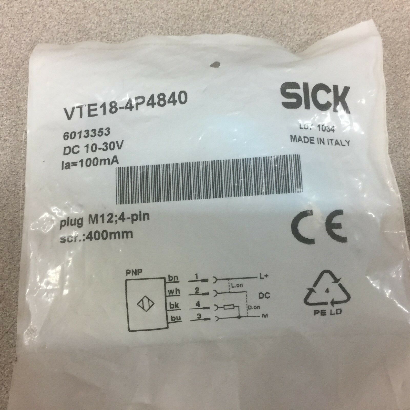 NEW IN BAG SICK PHOTO CELL VTE18-4P4840