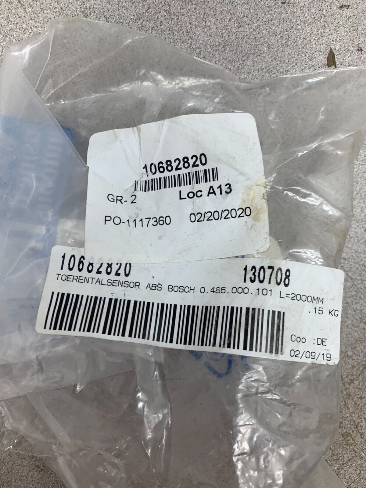 NEW NO BOX BOSCH SPEED SENSOR 0.486.000.101