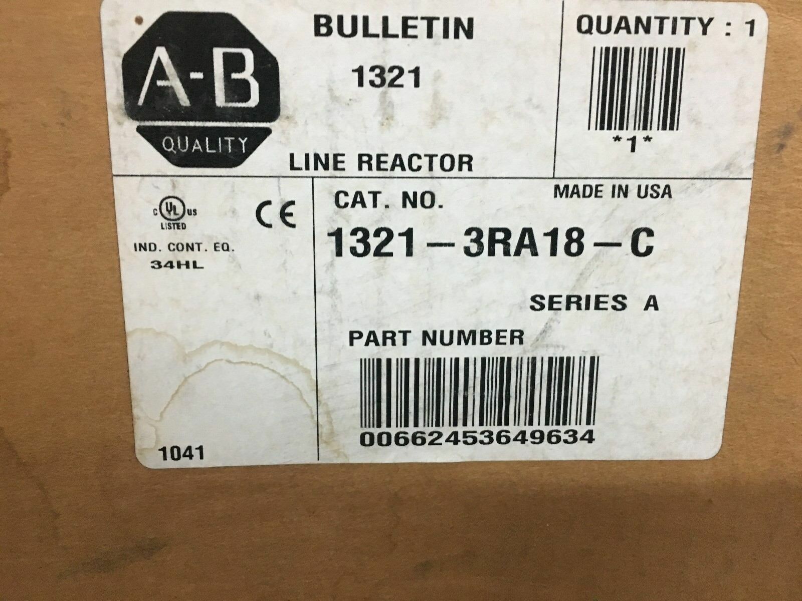 NEW IN BOX ALLEN-BRADLEY LINE REACTOR 1321-3RA18-C SERIES A