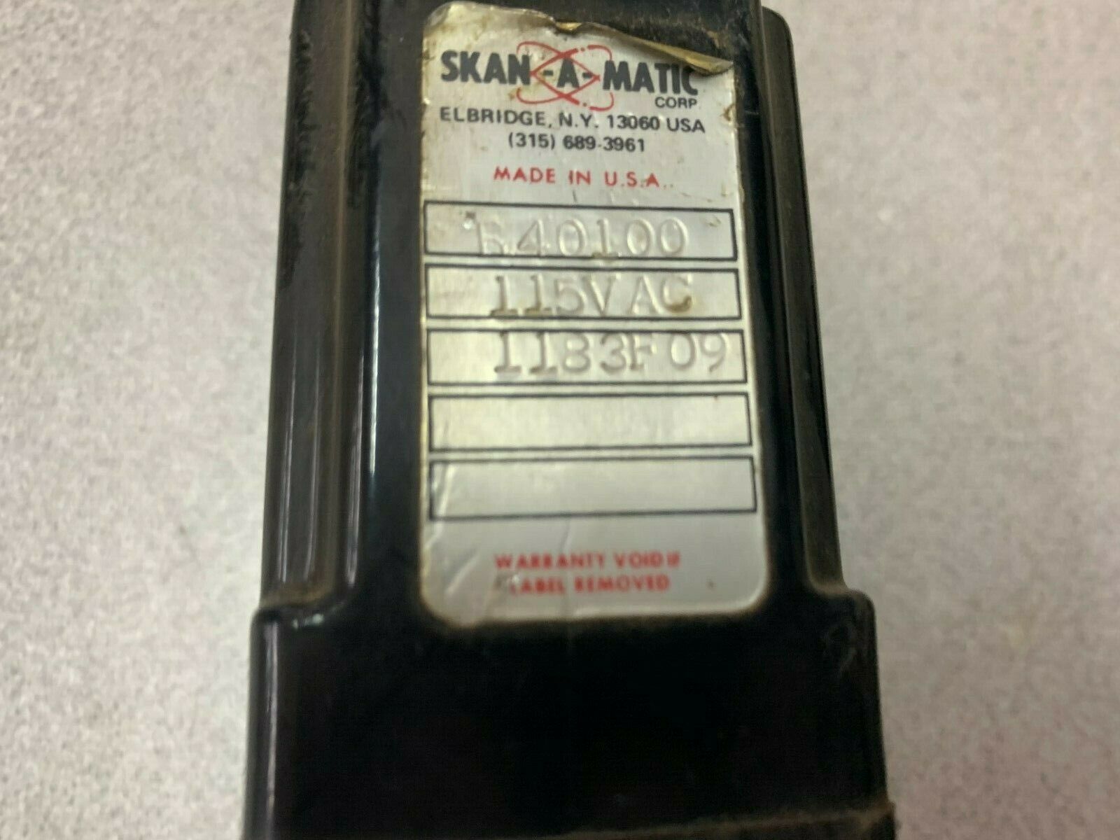 USED SKAN-A-MATIC RELAY R40100