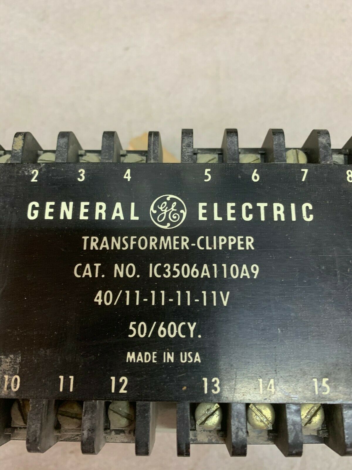 USED GENERAL ELECTRIC TRANSFORMER-CLIPPER IC3506A110A9