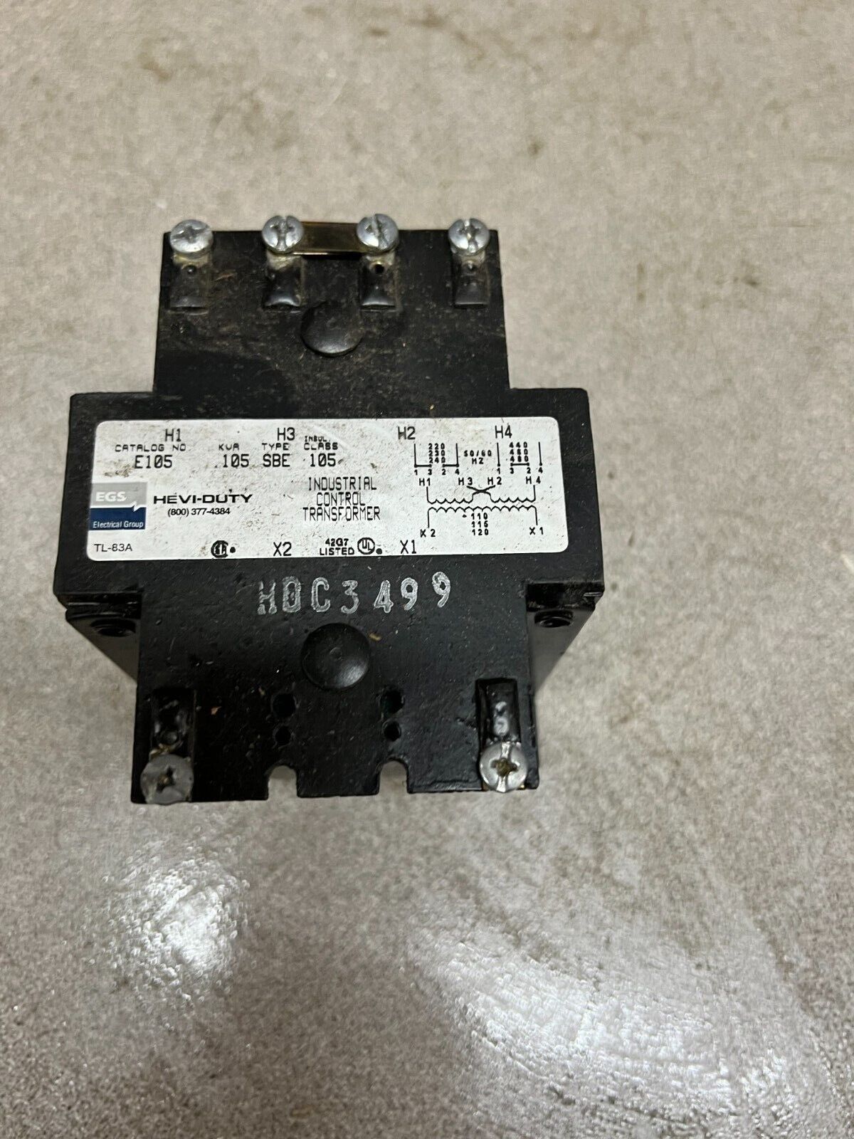 NEW NO BOX EGS TRANSFORMER E105 SBE 105