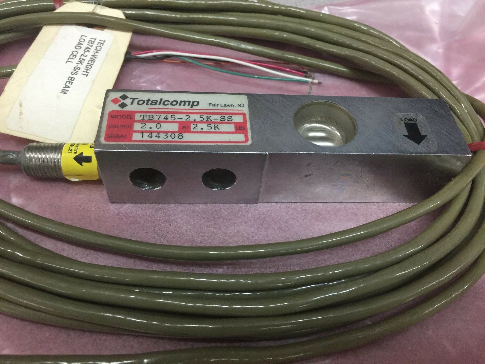 NEW NO BOX TOTALCOMP LOAD CELL TB745-2.5K-SS