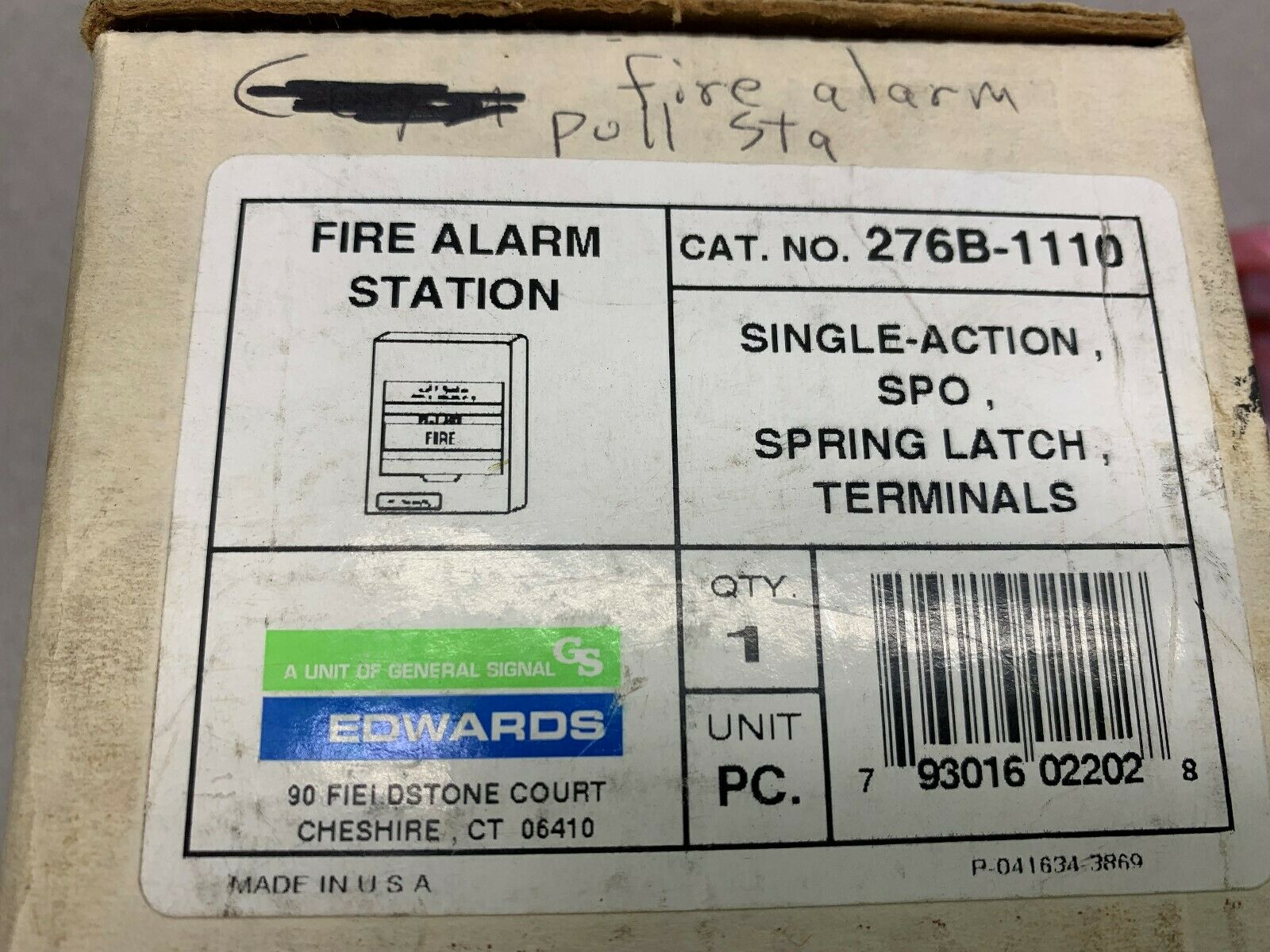 NEW IN BOX EDWARDS FIRE ALARM STATION 276B-1110