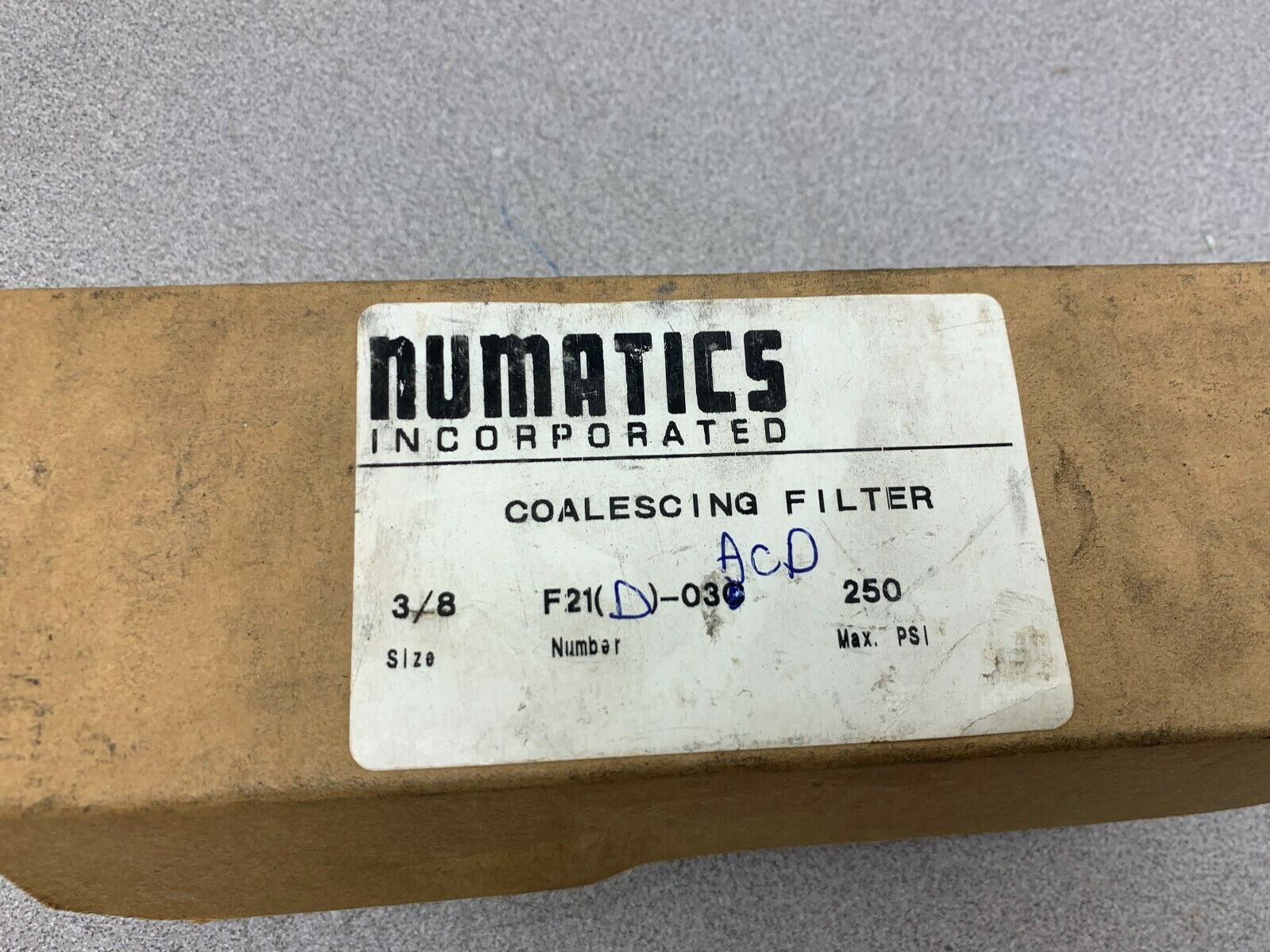 NEW IN BOX NUMATICS FILTER F21D-03ACD