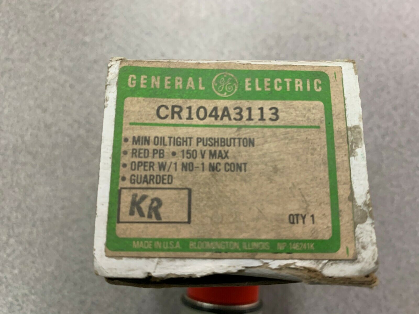 NEW IN BOX GE PUSHBUTTON CR104A3113