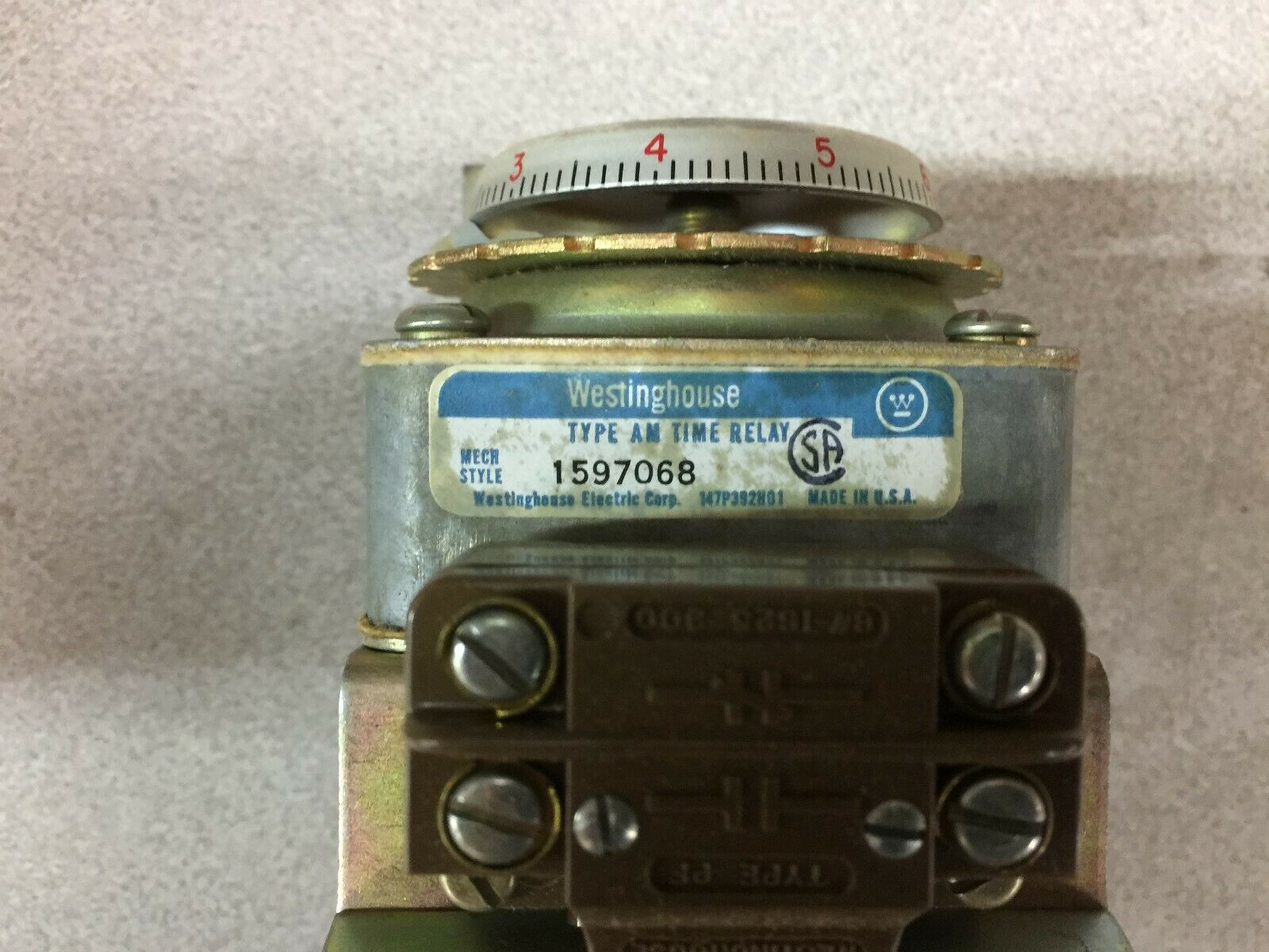 NEW IN BOX WESTINGHOUSE 240VAC COIL TYPE AM TIME RELAY 1597068