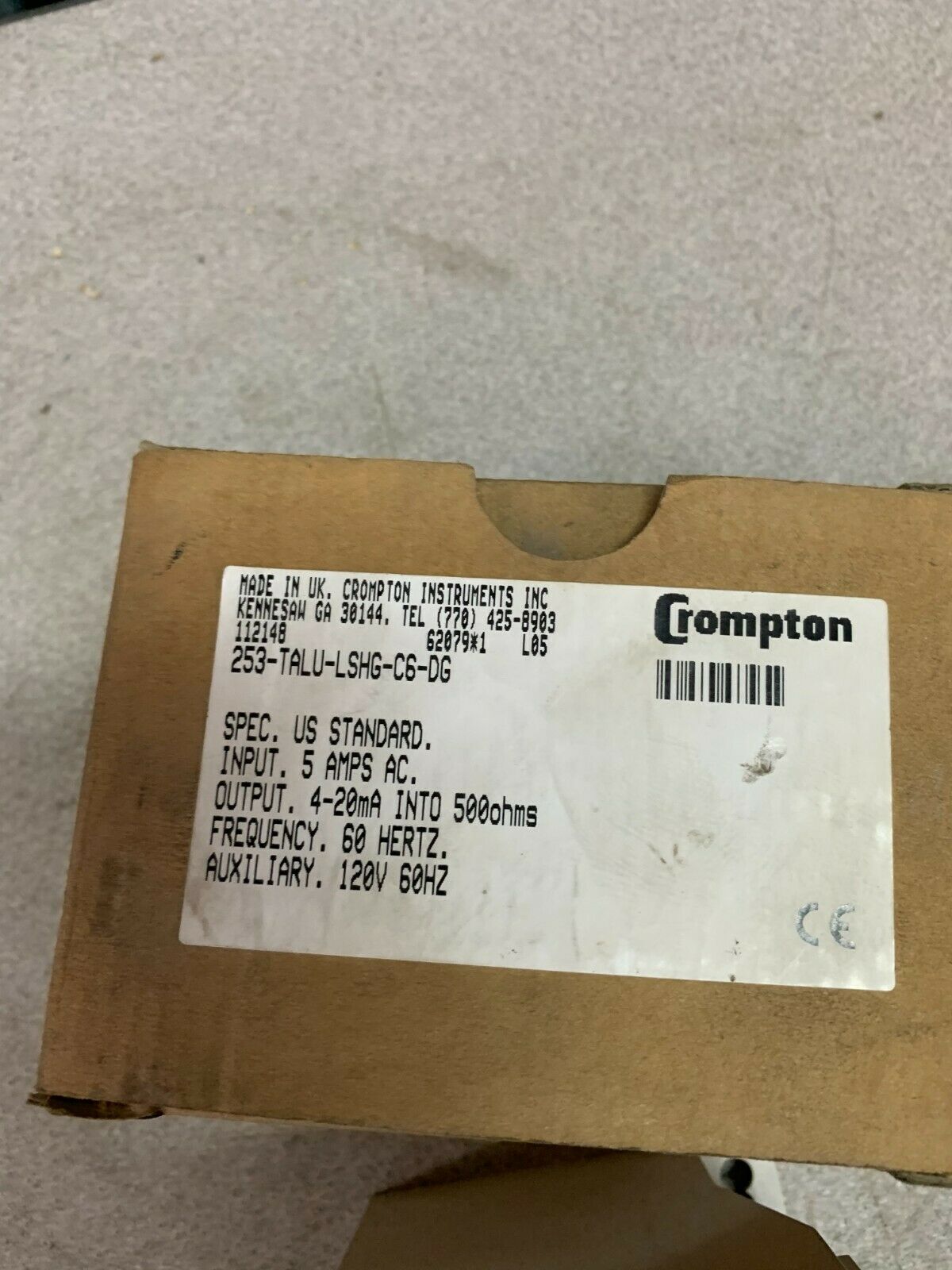 NEW IN BOX CROMPTON PALADIN TRANSDUCER 253-TALU-LSHG-C6-DG