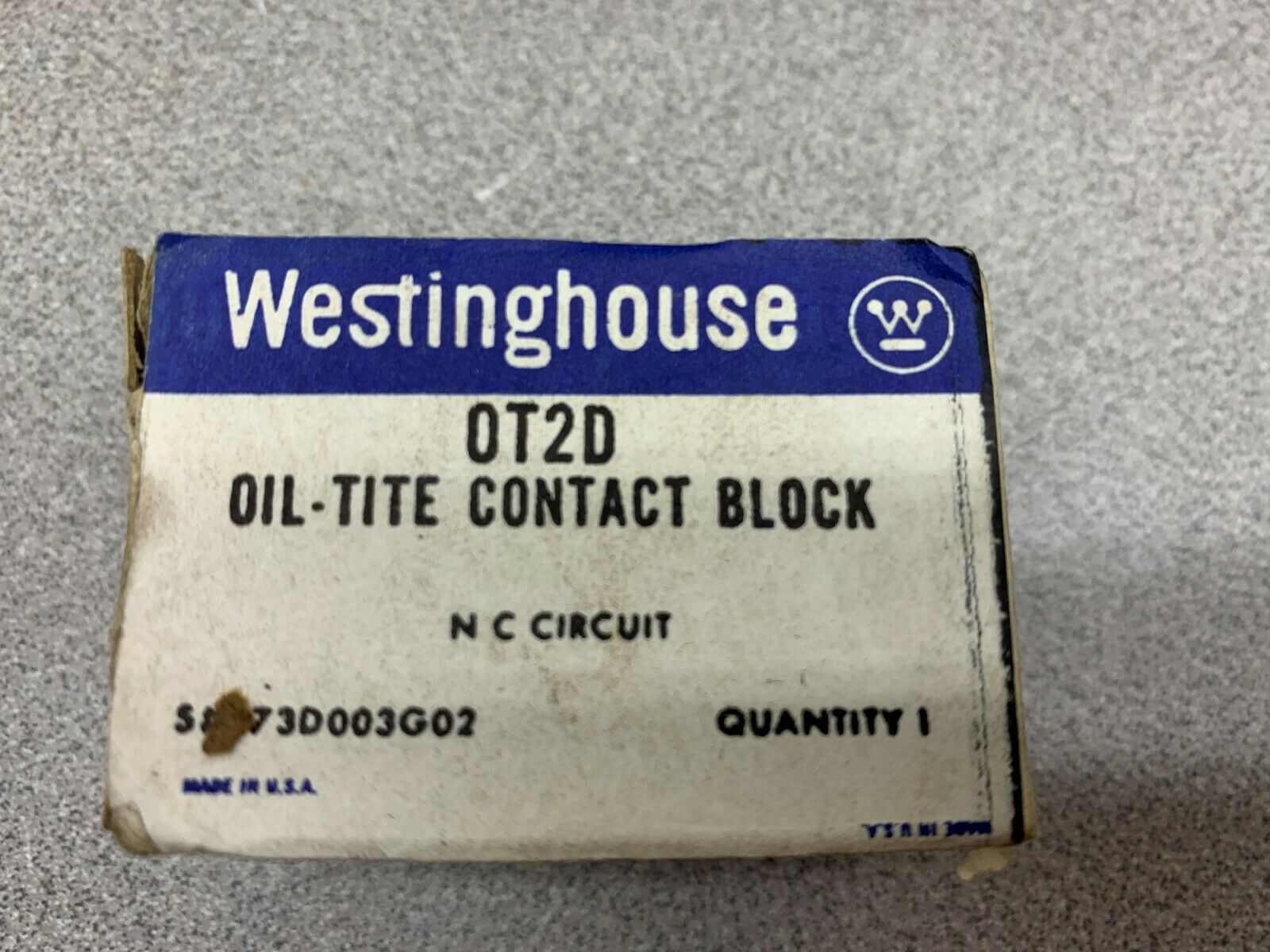 LOT OF 2 NEW IN BOX WESTINGHOUSE CONTACT BLOCK 0T2D