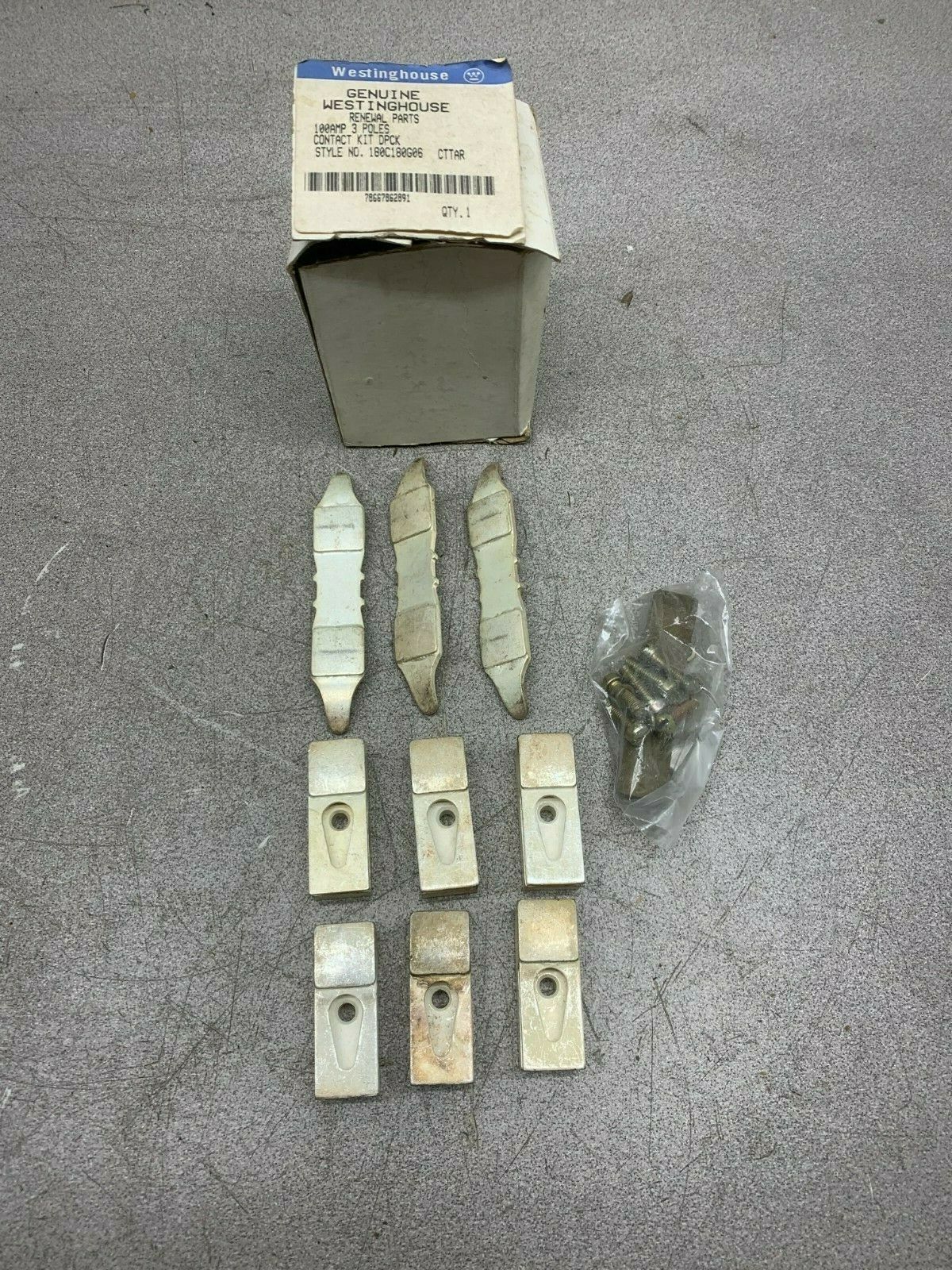 NEW IN BOX WESTINGHOUSE 3 POLE 100AMP DPCK CONTACT KIT 180C180G06