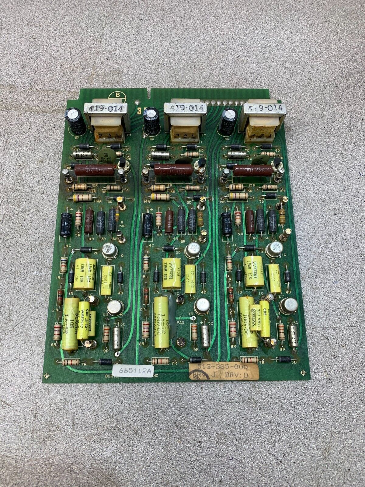 USED BURTON 413-064-000 FIRING CIRCUIT BOARD 513-385-000