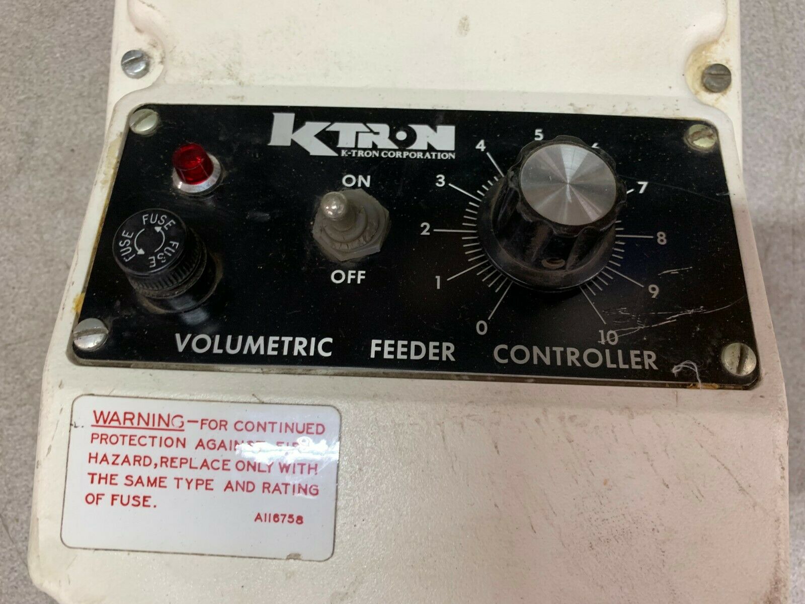 USED KTRON VOLUMETRIC FEEDER CONTROLLER 2501-00001