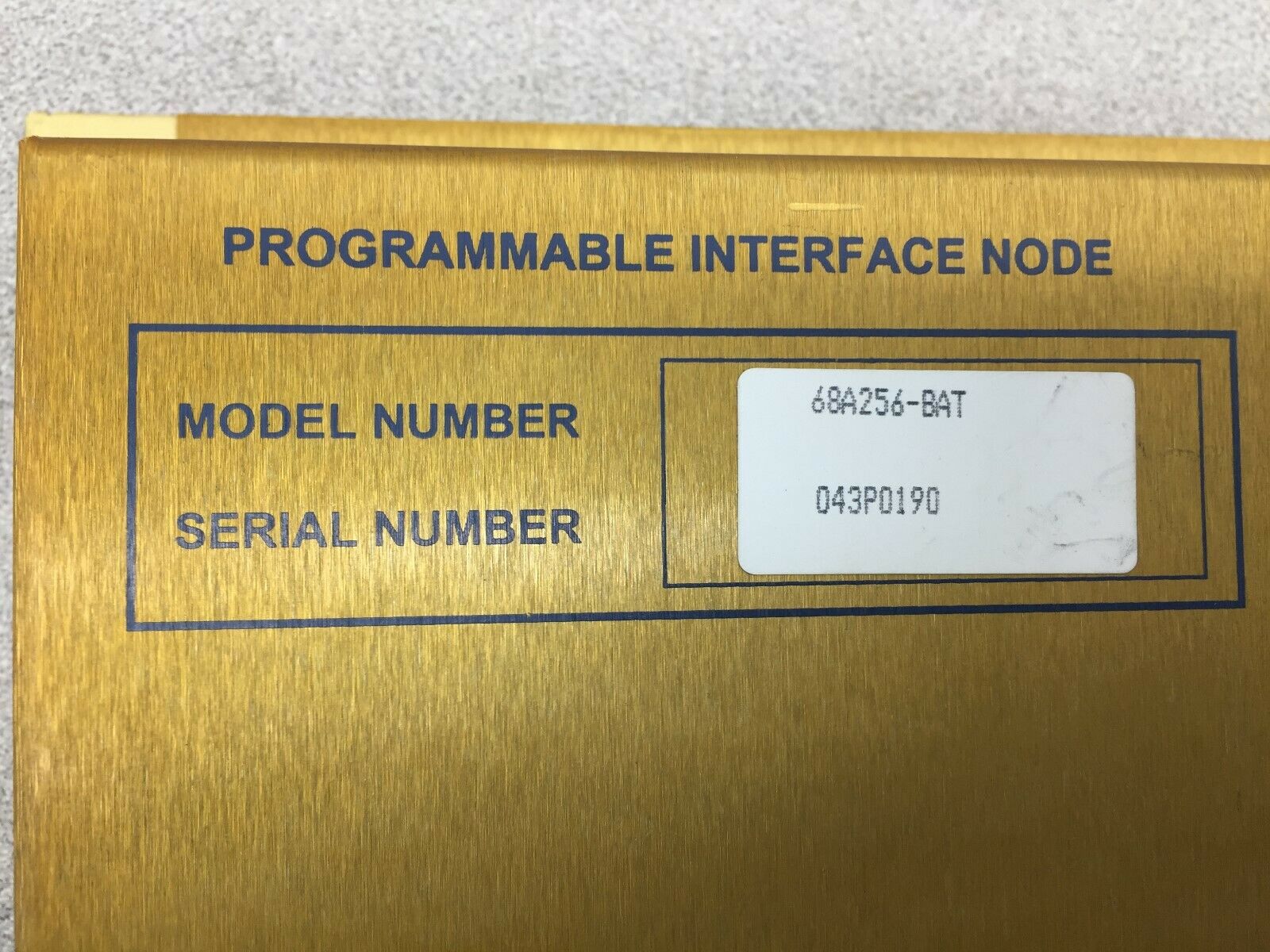 USED SPECTER PROGRAMMABLE INTERFACE NODE 68A256-BAT