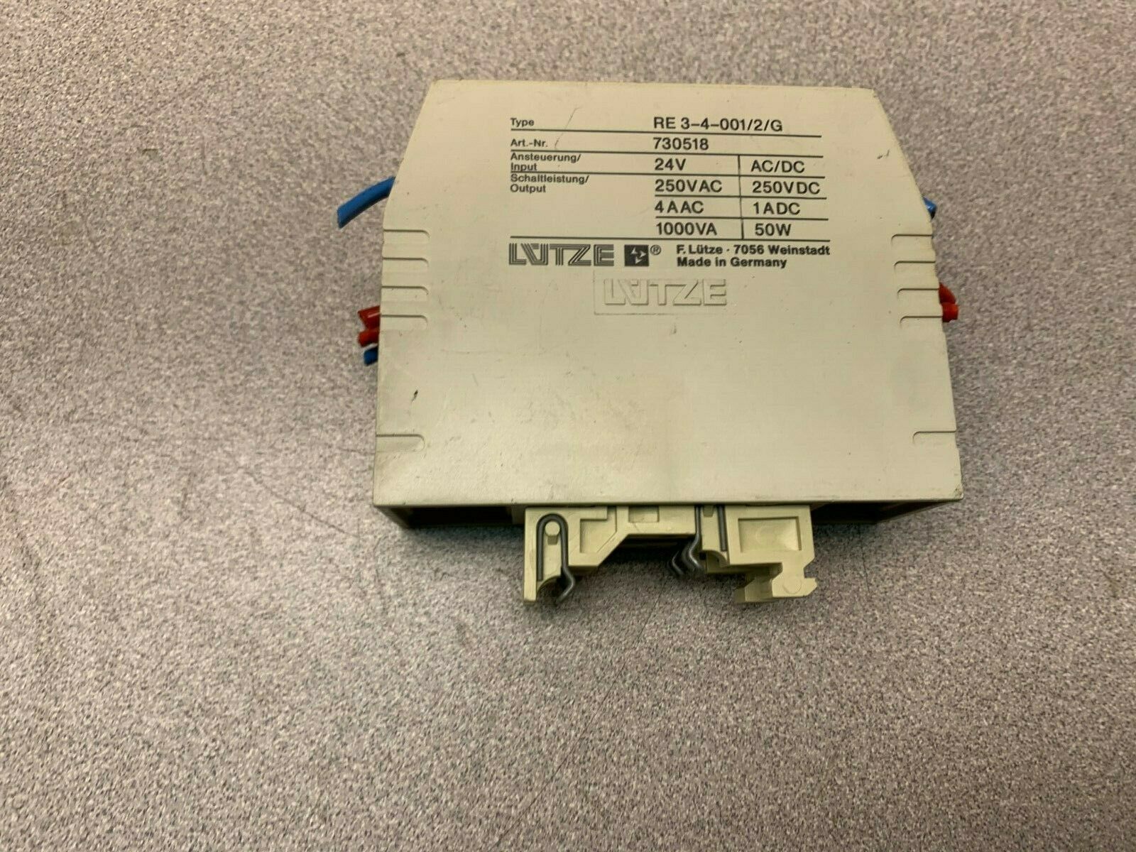 USED LUTZE RELAY MODULE RE 3-4-001/2/G