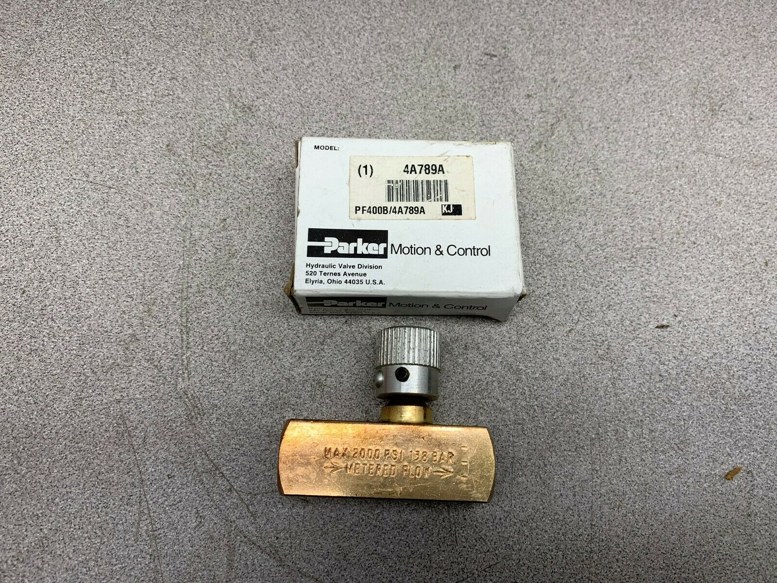 NEW IN BOX PARKER VALVE 4A789A