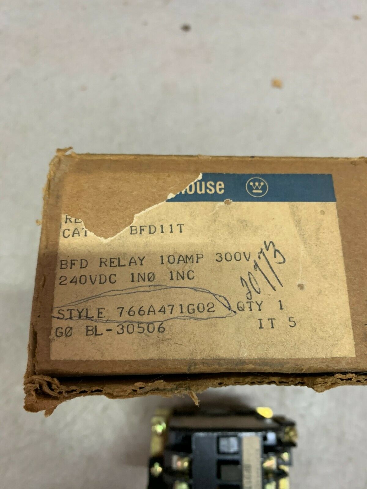 NEW IN BOX WESTINGHOUSE CONTROL RELAY BFD11T