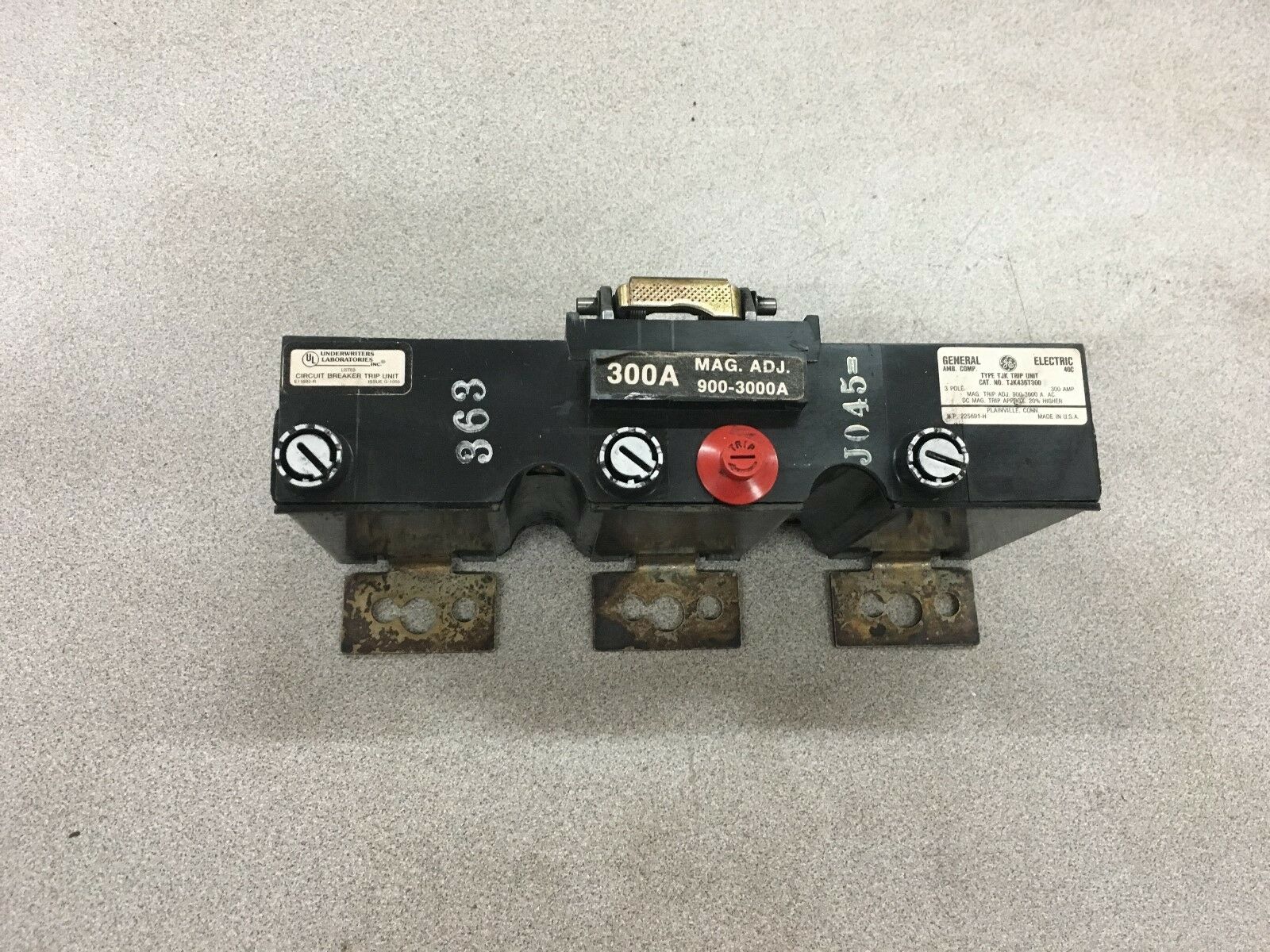 NEW NO BOX GENERAL ELECTRIC 300AMP TRIP UNIT TJK436T300