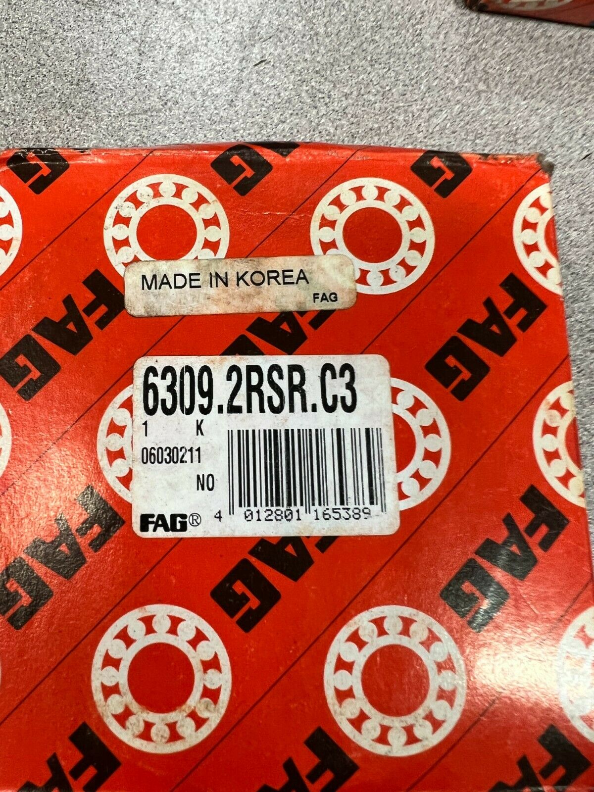 NEW IN BOX FAG BALL BEARING 6309.2RSR.C3