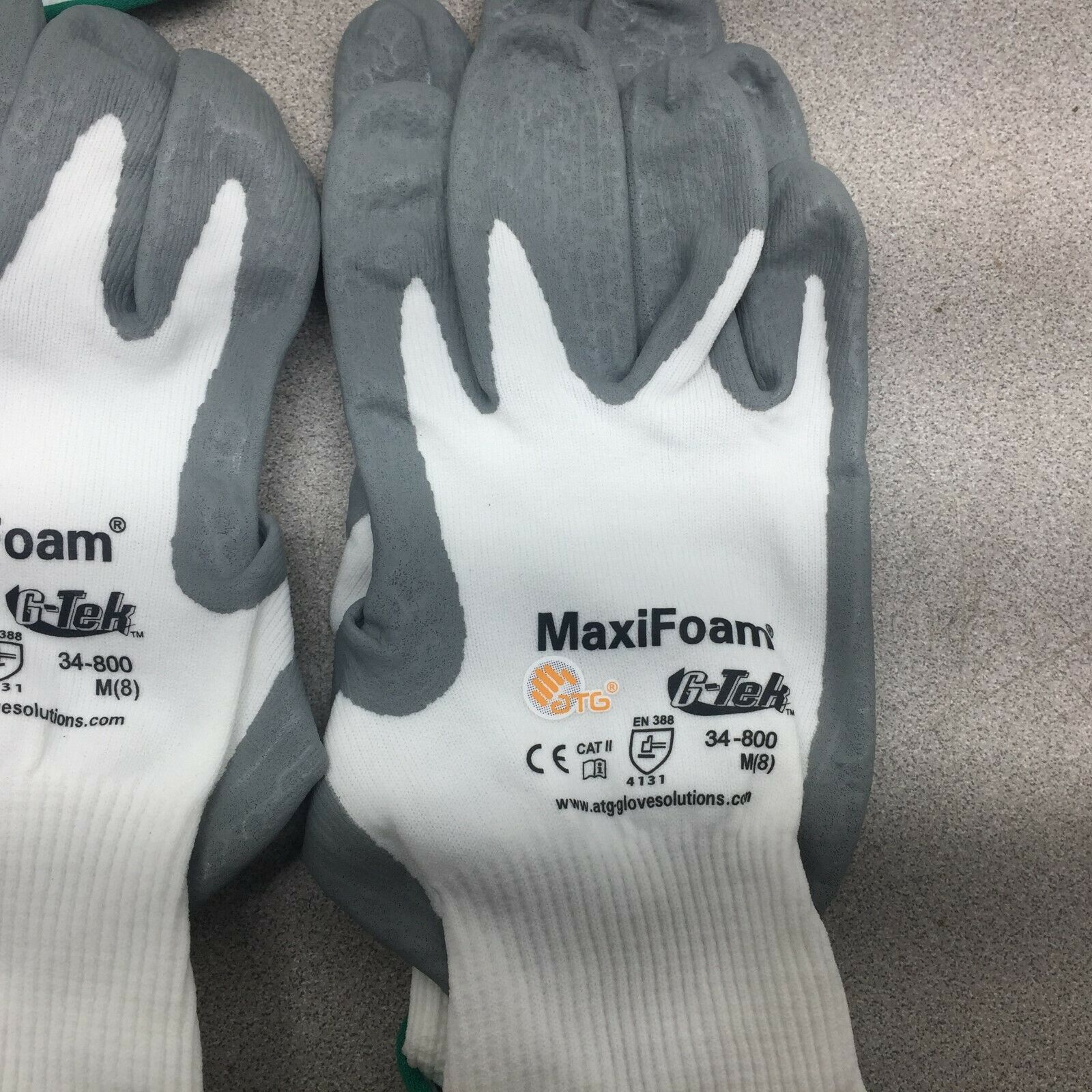 NEW NO BOX (LOT OF 4 PAIR) G-TEK MAXIFOAM MED (8) GLOVES 34-800-M