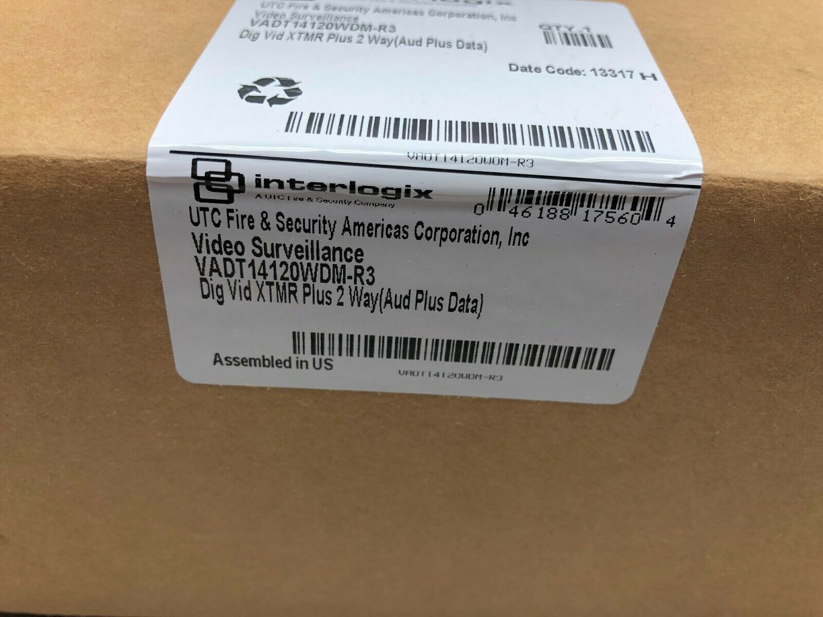 NEW IN BOX INTERLOGIX DIGITAL VIDEO TRANSMITTER VADT14120WDM-R3