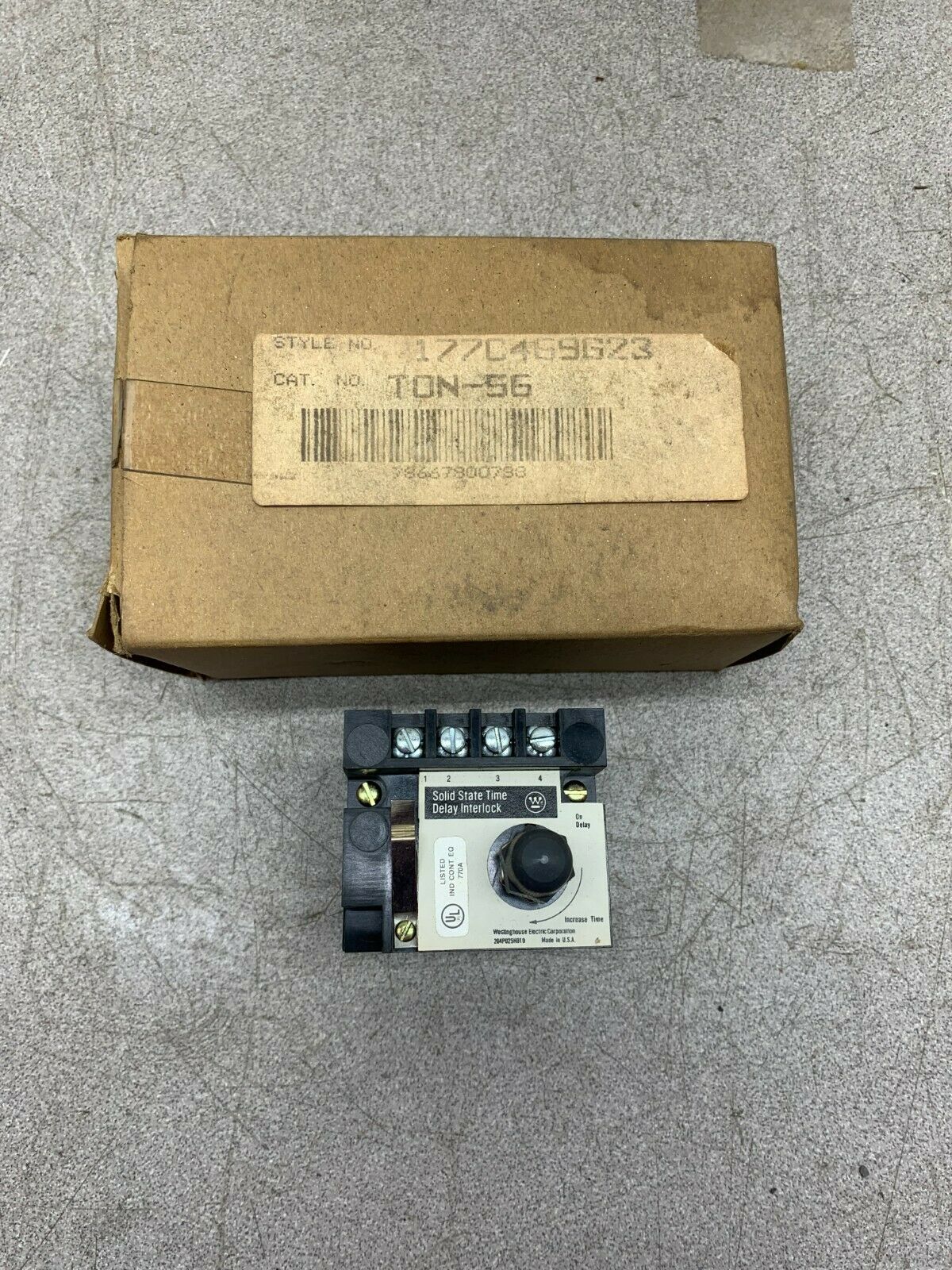 NEW IN BOX WESTINGHOUSE I77C469G23 TIME DELAY INTERLOCK TON-56