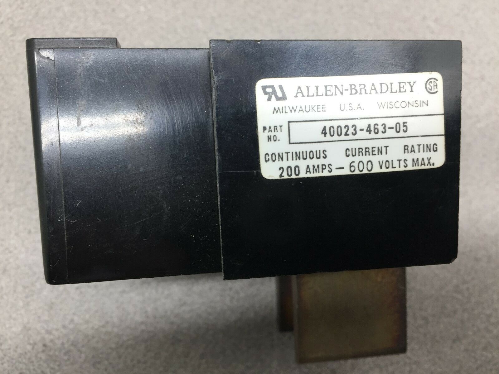 USED ALLEN BRADLEY 200AMP 600VAC FUSE BLOCK 40023-463-05