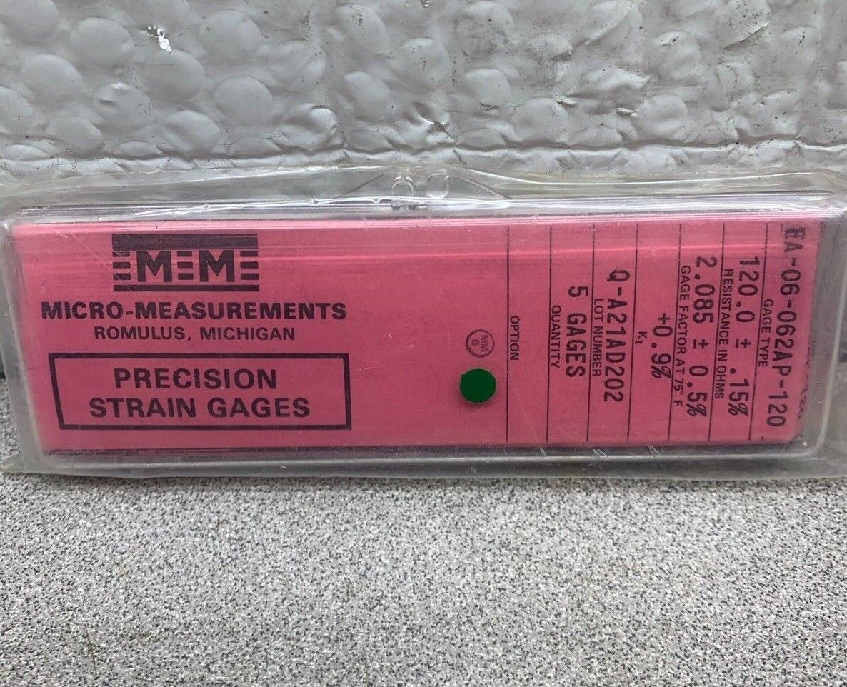 PACK OF 5 NEW MICRO-MEASUREMENTS PRECISION STRAIN GAGES EA-06-062AP-120