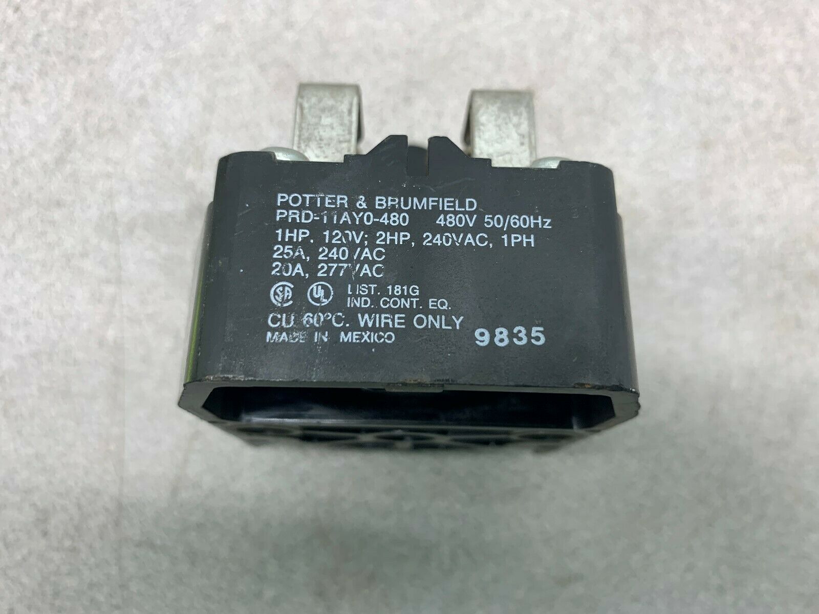 USED POTTER AND BRUMFIELD RELAY  PRD-11AY0-480