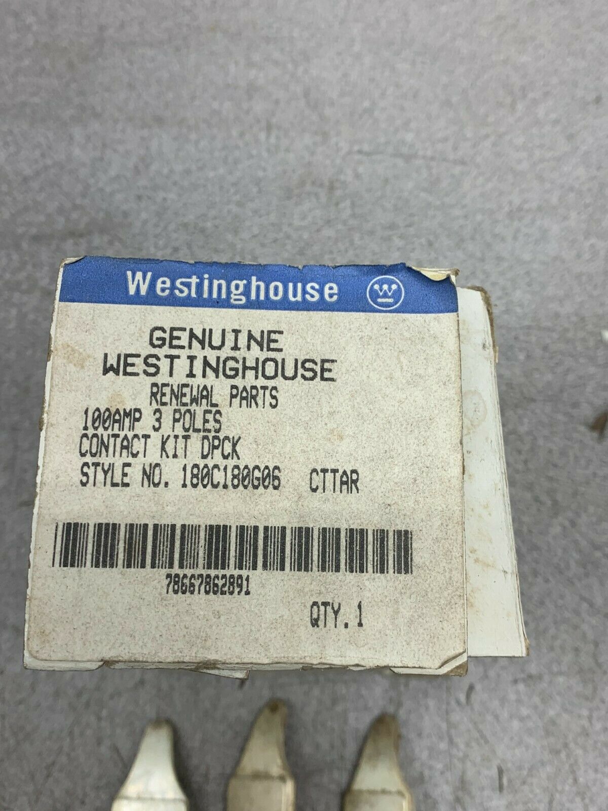 NEW IN BOX WESTINGHOUSE 3 POLE 100AMP DPCK CONTACT KIT 180C180G06