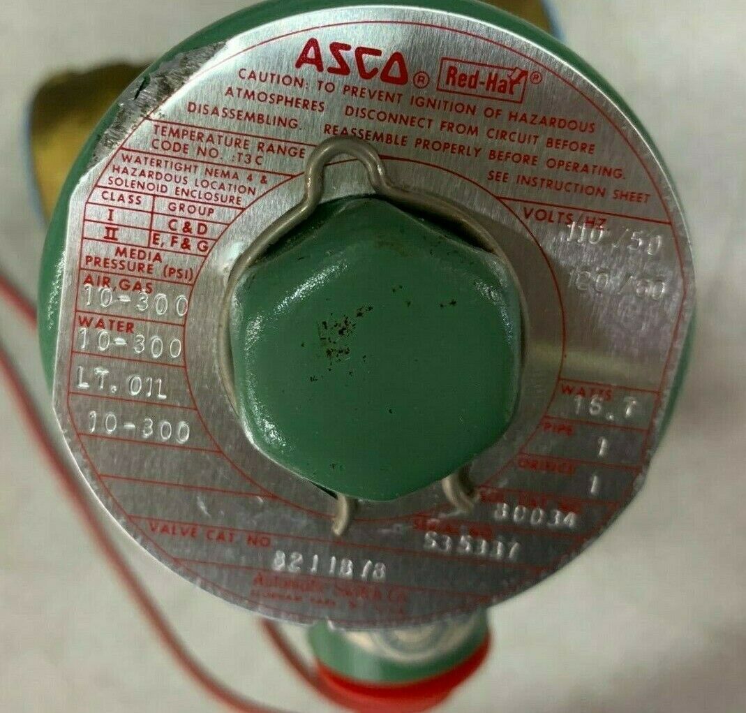 NEW NO BOX ASCO RED HAT 1" SOLENOID VALVE 8211B78