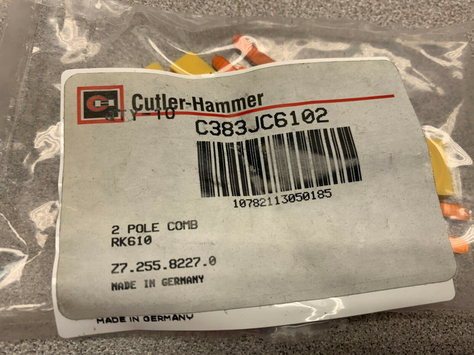 BAG OF 10 NEW IN BAG CUTLER HAMMER 2 POLE COMB C383JC6102