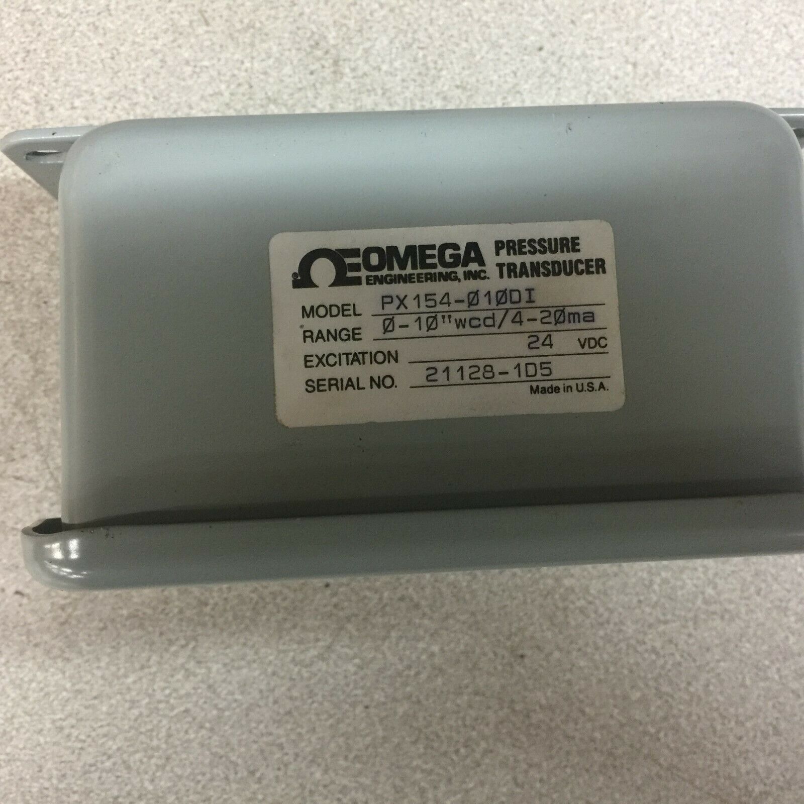 NEW NO BOX OMEGA 0-10" WCD 4-20MA 24VDC PRESSURE TRANSDUCER PX 154-010DI