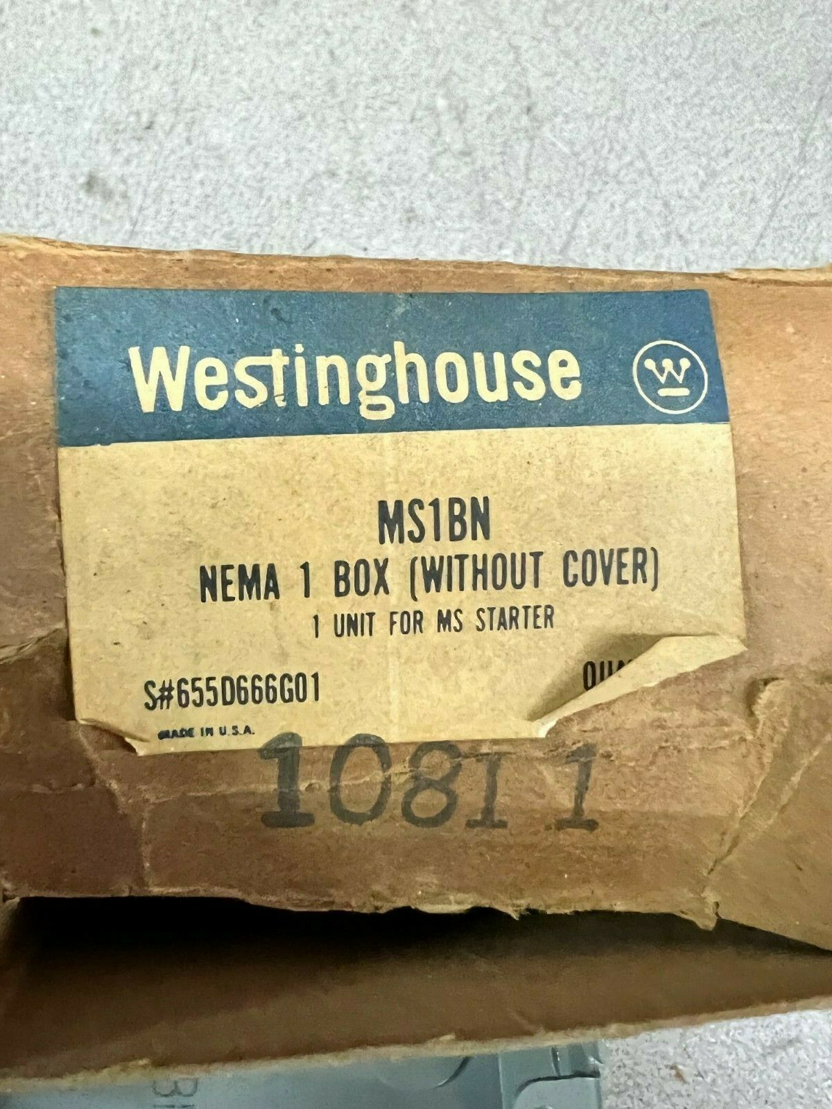 LOT OF 2 NEW IN BOX WESTINGHOUSE NEMA BOX 1 (WITHOUT COVER) MS1BN